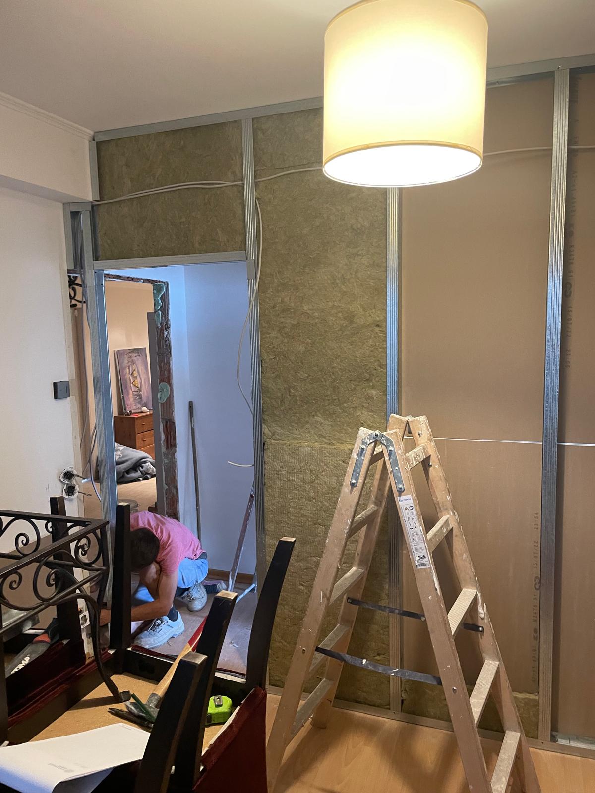 Pose isolation laine de verre 10cm